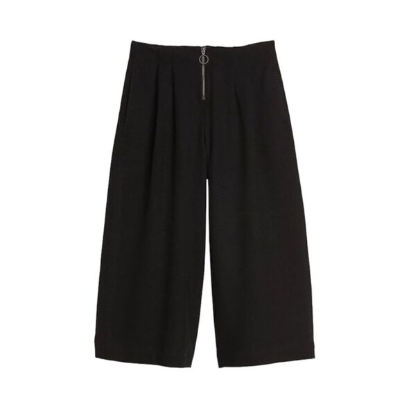 GAP Pants - GAP High Rise Cropped Wide-Leg Pants in Black Size 4 Tall